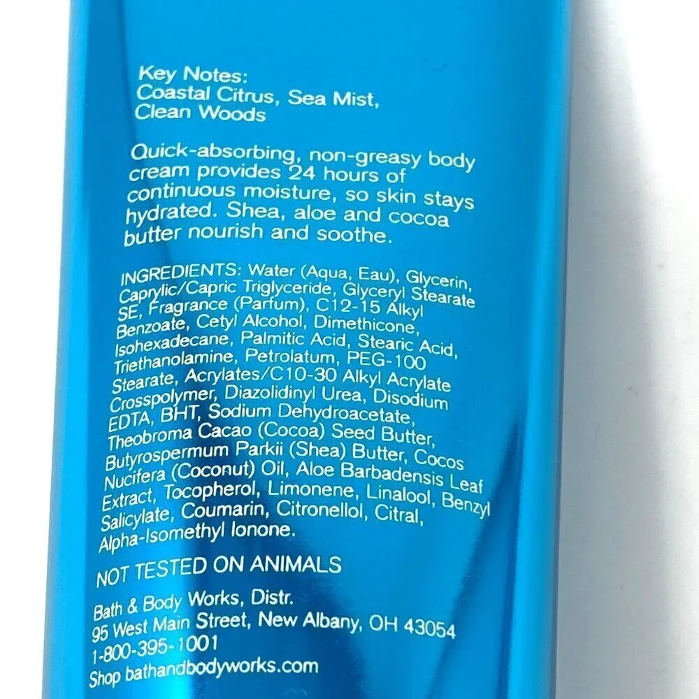 Bath & Body Works Men's Atlantic Body Cream Ultra Shea 8 Oz